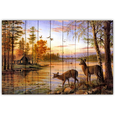 Картины ZOO - 43 Пейзаж с оленем, ZOO, Creative Wood Картины ZOO - 43 Пейзаж с оленем, ZOO, Creative Wood